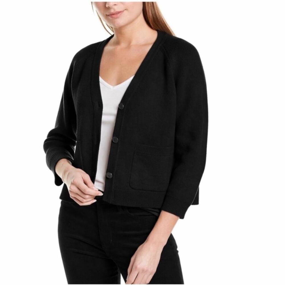 J. Crew Black V-neck Cardigan Sweater Size Small